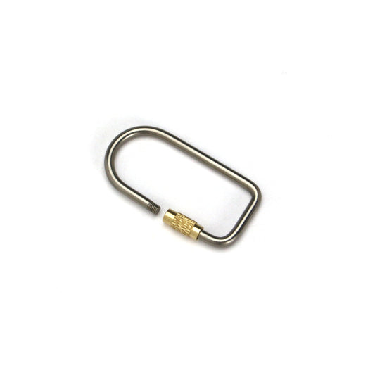 Titanium Screw Lock Keyring "D-shape" — 画像2