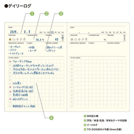POCKET LOG DIARY 【ハードカバー】 — 画像2